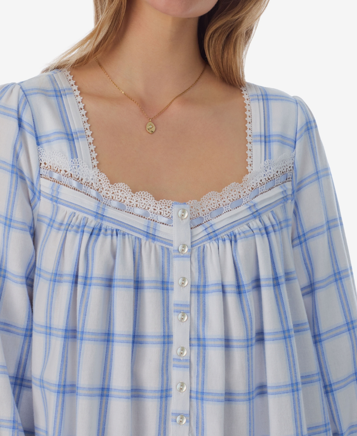 Eileen West Women's Cotton Plaid Ballet Nightgown
