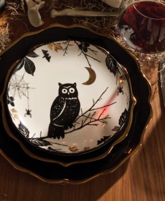Vintage Halloween Haunted Assorted Accent Plates, Set of 4