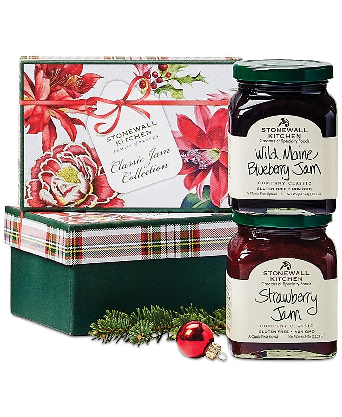 Stonewall Kitchen Holiday Classic Jam Collection Gift Box, 2 Piece Set ...