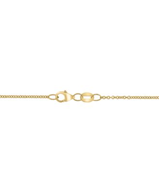 EFFY&reg; Jade & Diamond (1/3 ct. t.w.) Open Circle 18" Pendant Necklace in 14k Gold