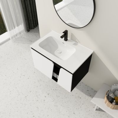  Wall-Mounted Vanity with Soft-Close Doors