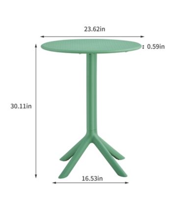 3 piece plastic arm chair Bistro GRS Premium Ocean Plastic, Green