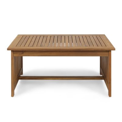 Streamdale Acacia Wood Coffee Table with Brown Patina Finish
