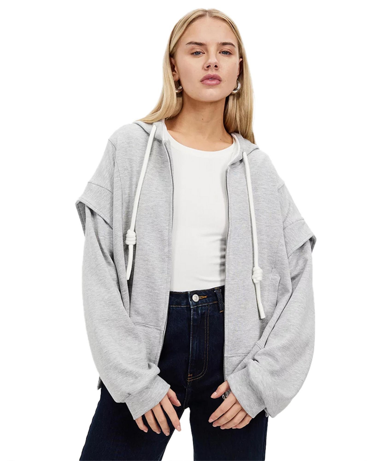 Women's No Ordinary Love Zip Hoodie - Grey marle