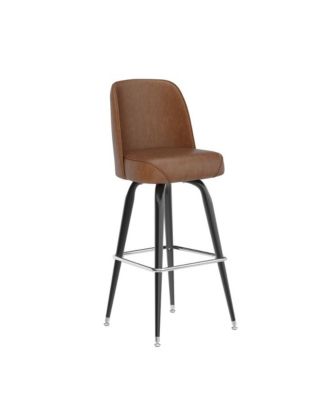 1-Piece Barstool, Metal Frame, Swivel Bucket Seat with High Backrest, Modern Design, Bar Stool