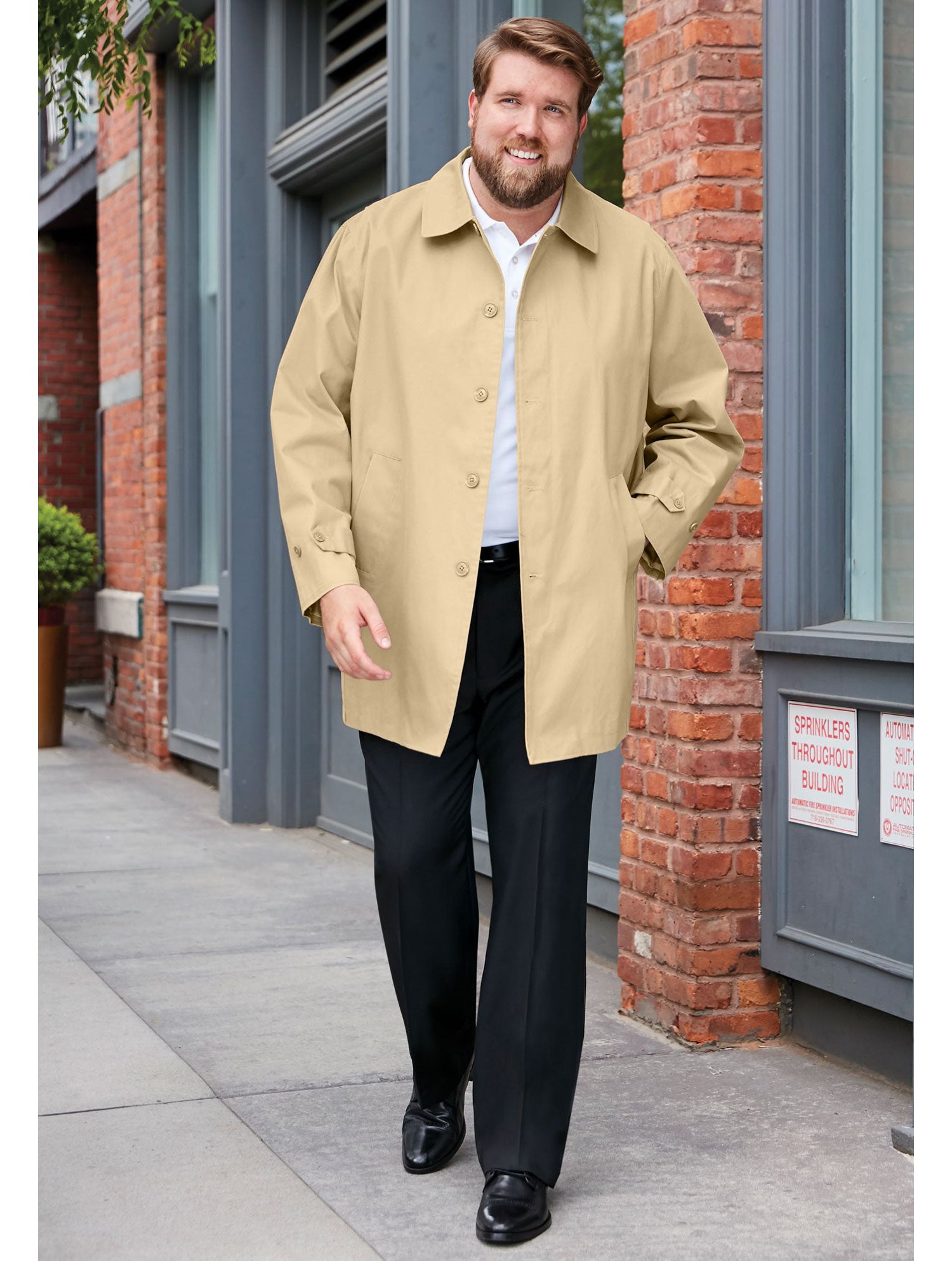 Men's Water-Resistant Trench Coat
