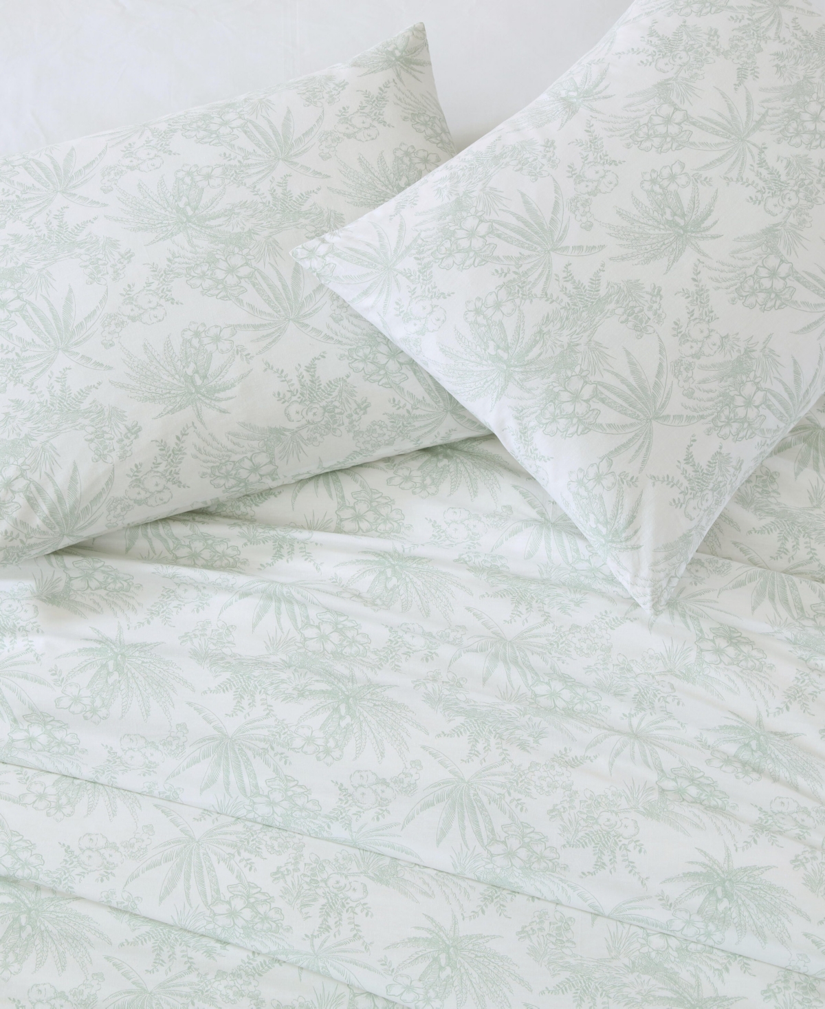 Tommy Bahama Home Pen And Ink 3 Piece Duvet Cover Set, Full/queen In Spring Green