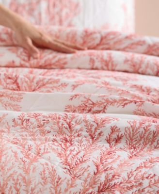 Coral Garden Reversible 3 Piece Quilt Set, King