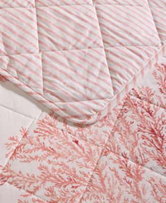 Coral Garden Reversible 2 Piece Quilt Set, Twin