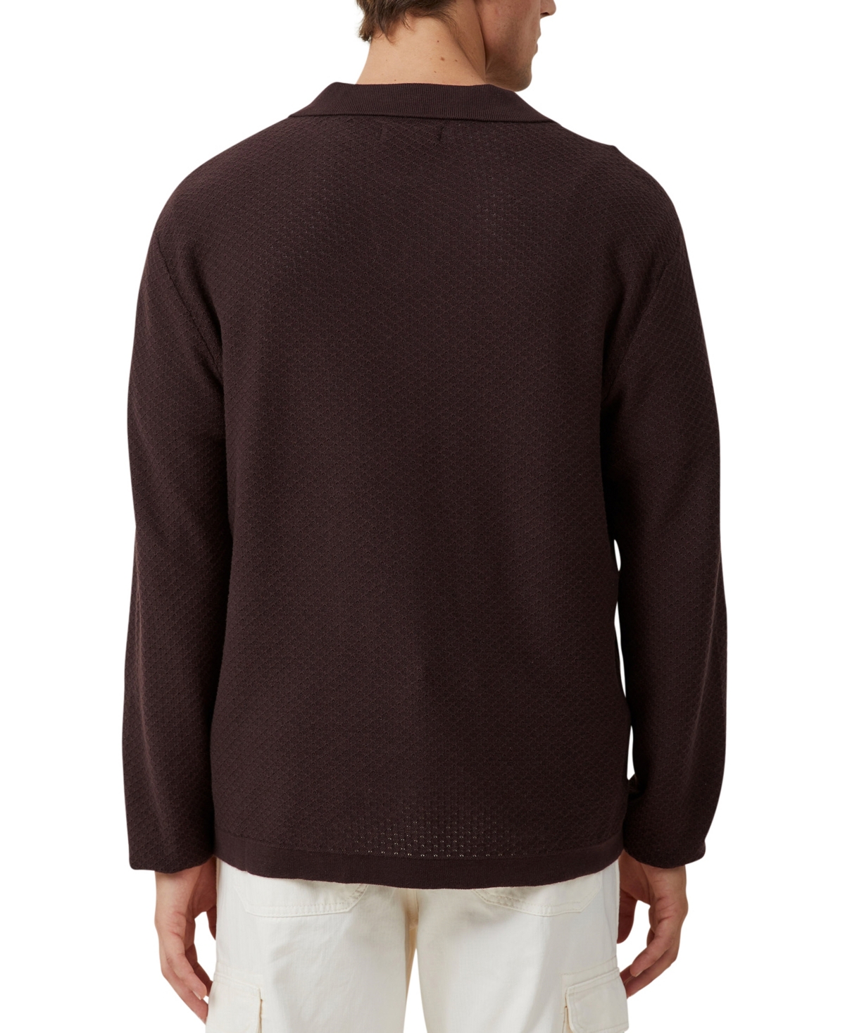 COTTON ON MEN'S JIMMY LONG SLEEVE POLO 