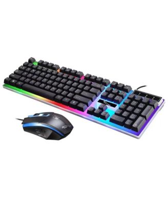 LED Gaming Keyboard and Mouse Combo with Rainbow Backlit