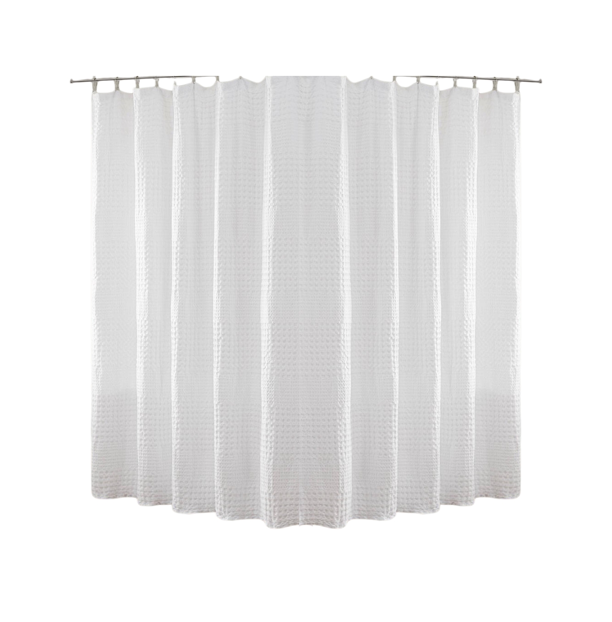 Home Outfitters 100% Cotton Super Waffle Textured Solid Shower Curtain 72