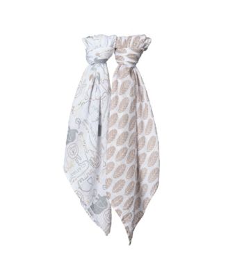 Jungle Story 100% Cotton Muslin Safari Swaddle Blankets - 2 Pack