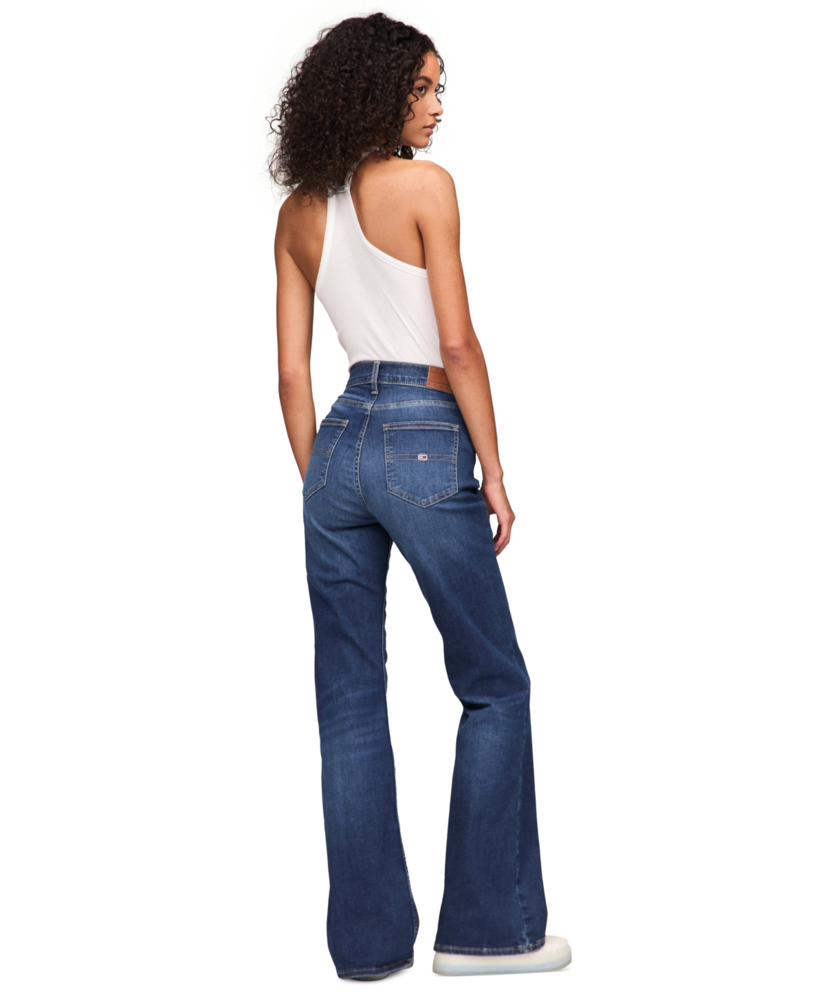 Tommy Jeans Women's Sylvia High-Rise Button-Fly Flare Jeans