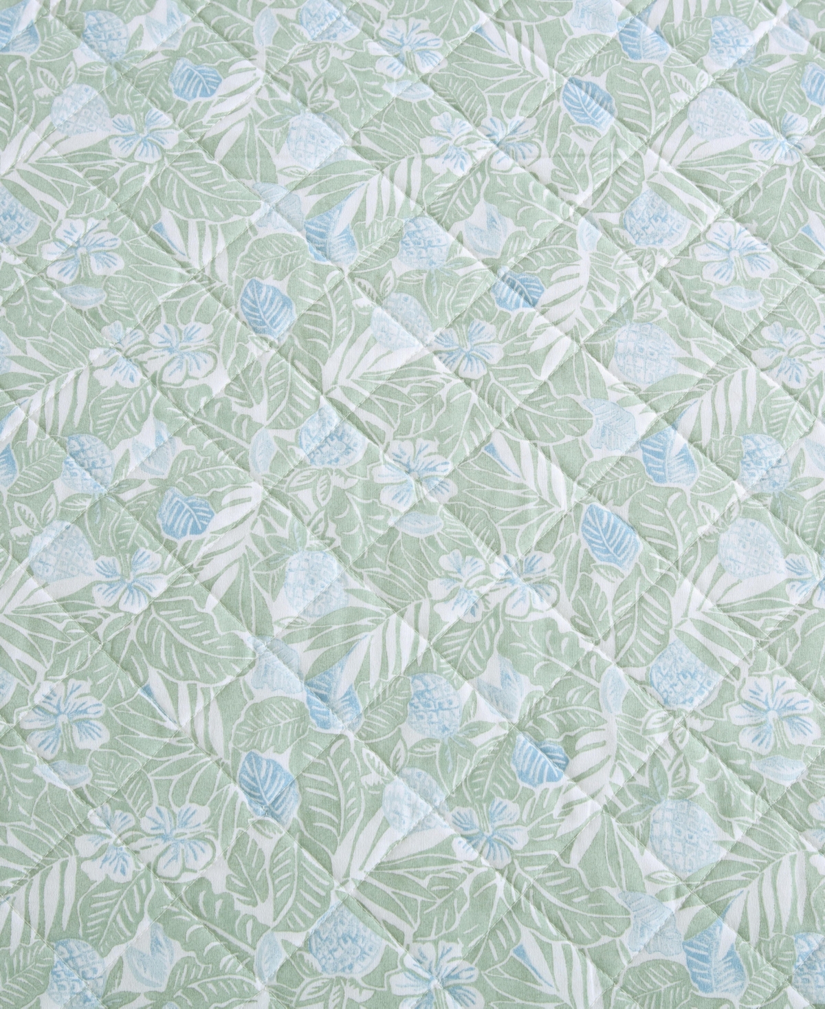 Tommy Bahama Home Closeout!  Pineapple Bloom Reversible 3 Piece Quilt Set, Full/queen In Spring Green