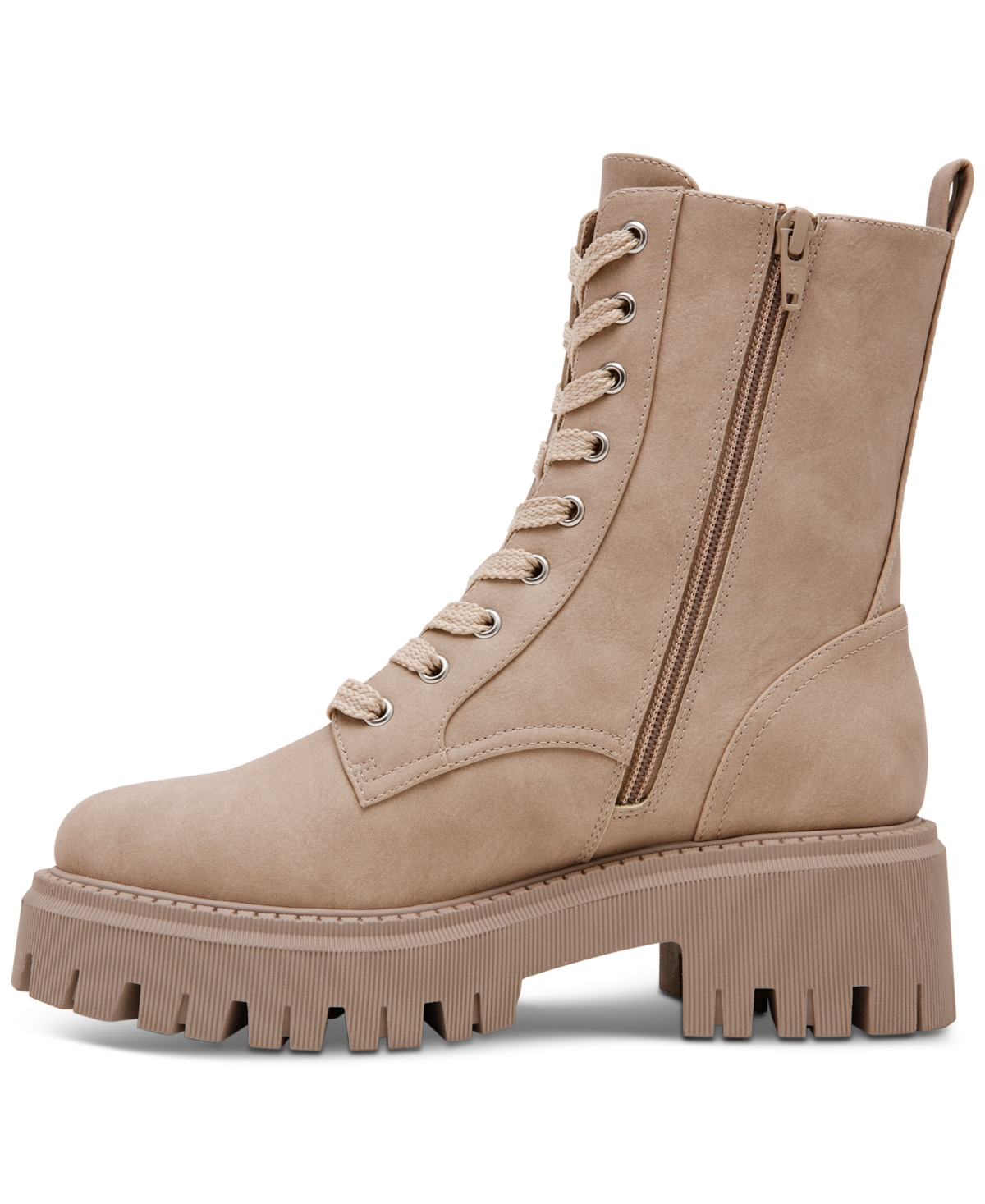 Dv Dolce Vita Women's Glisten Lug-Sole Lace-Up Combat Boots