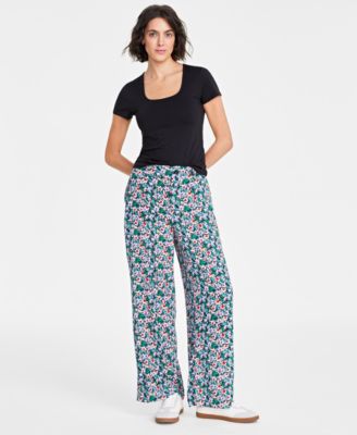 On 34th - Women's Printed Wide-Leg Pants
