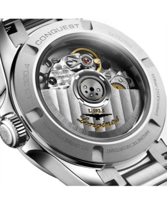 Women's Swiss Automatic Conquest Diamond (1/20 ct. t.w.) Stainless Steel Bracelet Watch 30mm