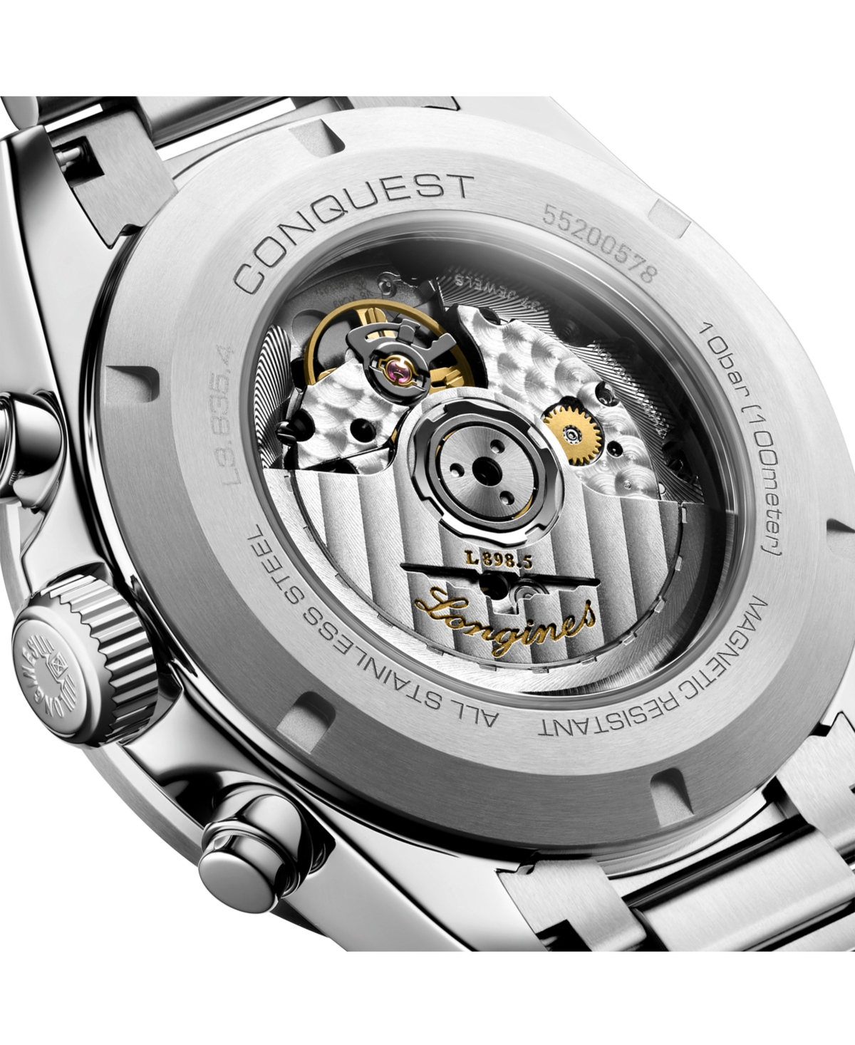 Longines Men's Swiss Automatic Chronograph Conquest Stainless Steel Bracelet Watch 42mm In No Color