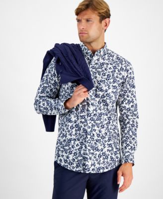 Club Room - Men's Floral Poplin Shirt