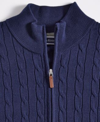 Men's Cable-Knit Full-Zip Sweater