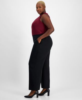 Plus Size Julia Satin Pull-On Pants