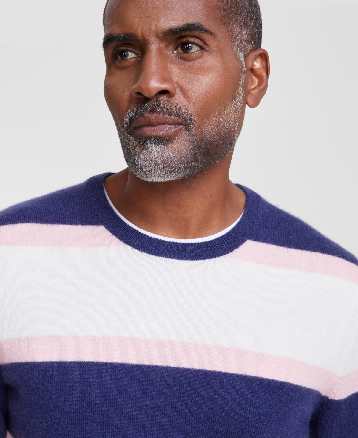 Club Room Men's Printed Stripe Cashmere Sweater, Created for Macy's