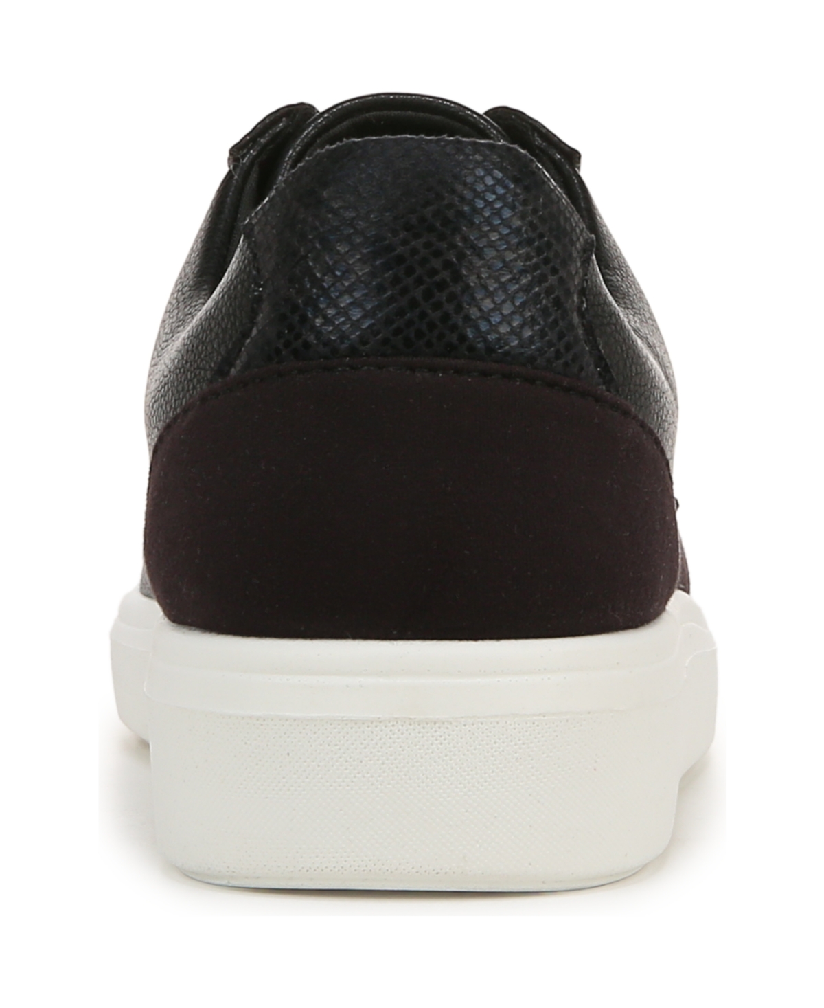 Bzees Happy Friday Washable Lace Up Sneakers In Black Faux Leather