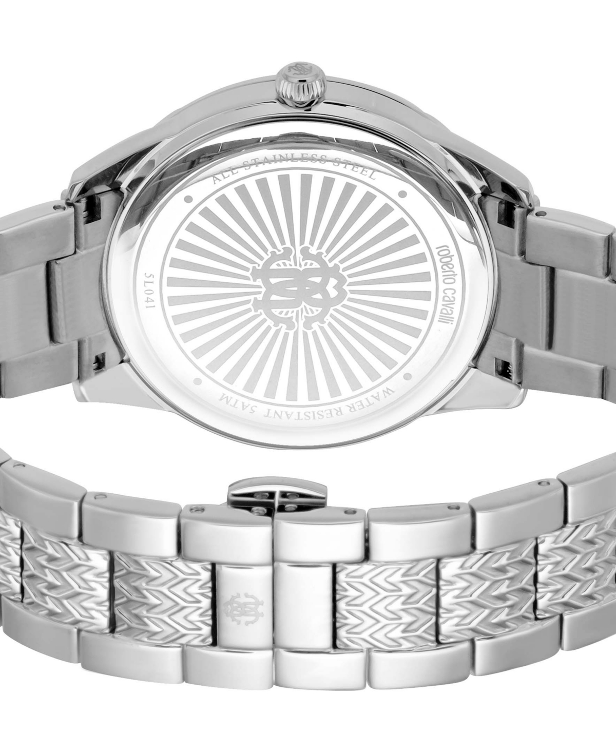 ROBERTO CAVALLI WOMEN'S QUARTZ SILVER-TONE STAINLESS STEEL WATCH 40MM 