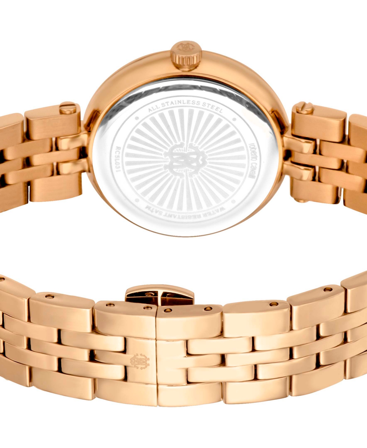 ROBERTO CAVALLI WOMEN'S QUARTZ ROSE-GOLD STAINLESS STEEL WATCH 30MM 