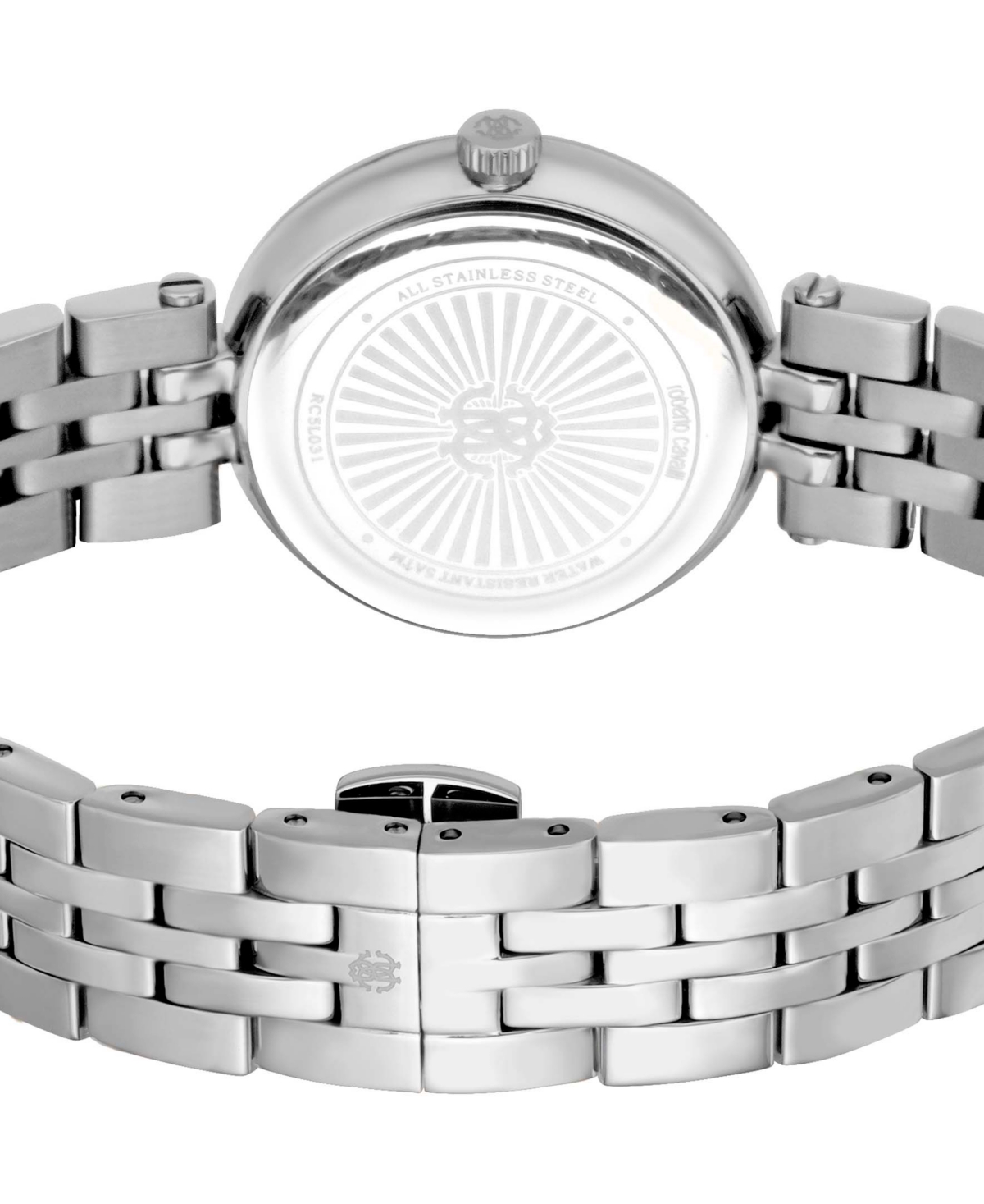 ROBERTO CAVALLI WOMEN'S QUARTZ SILVER-TONE STAINLESS STEEL WATCH 30MM 