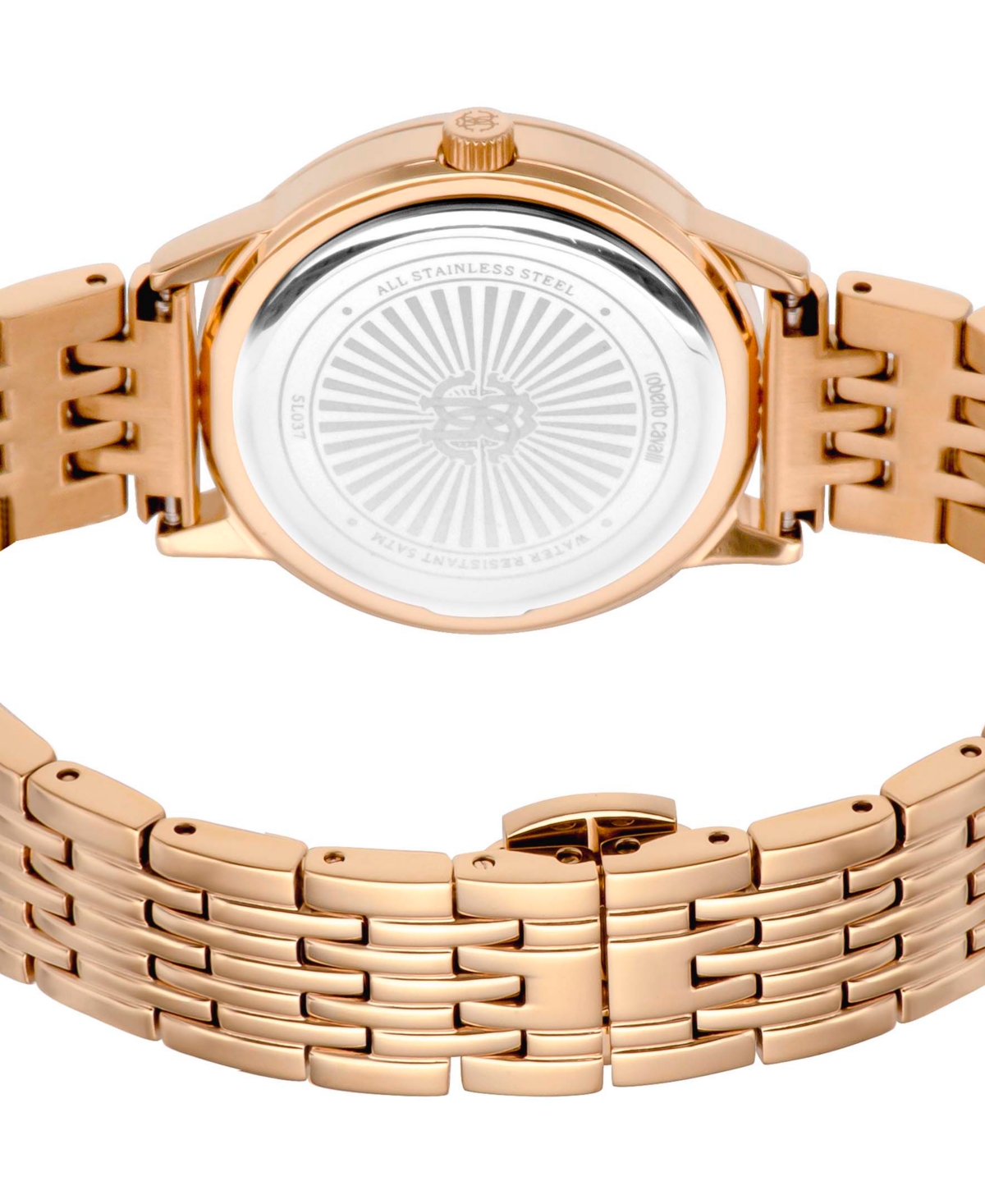 ROBERTO CAVALLI WOMEN'S QUARTZ ROSE-GOLD STAINLESS STEEL WATCH 32MM 