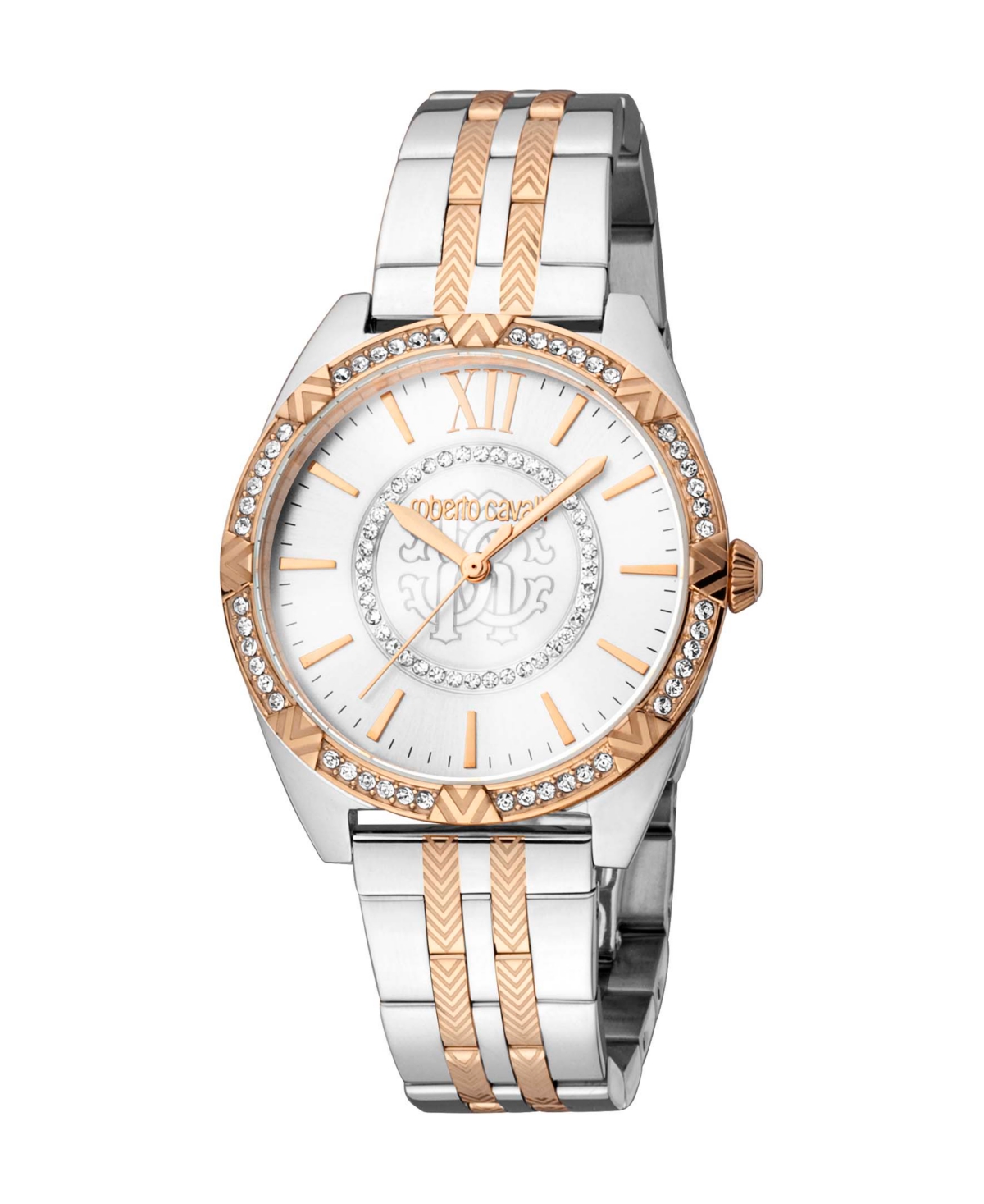ROBERTO CAVALLI WOMEN'S QUARTZ TWO-TONE STAINLESS STEEL WATCH 34MM 