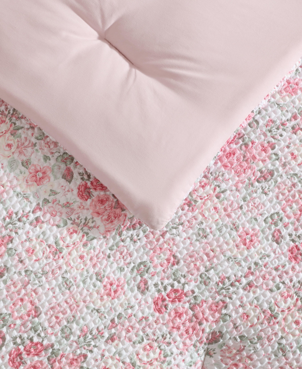 Shop Laura Ashley Quartet 6 Piece Comforter Set, Twin In Pink,green