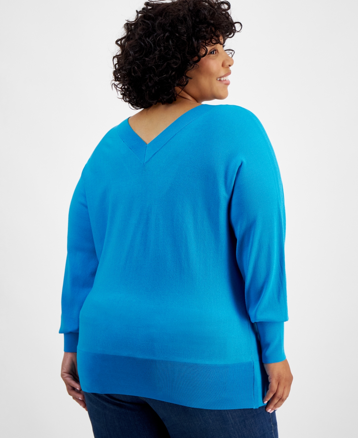 I.n.c. International Concepts Plus Size V-Neck Dolman-Sleeve Top, Created for Macy's