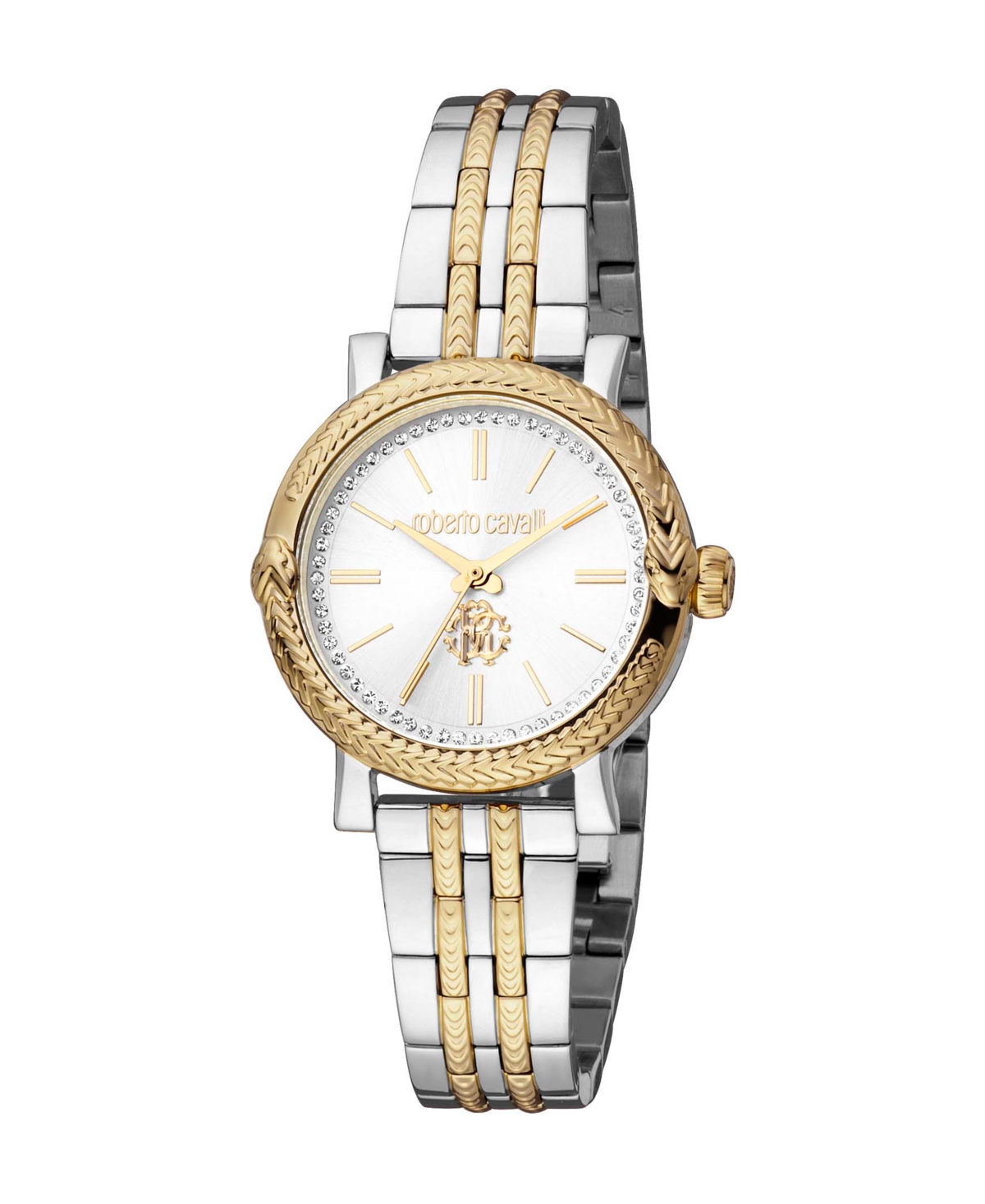 ROBERTO CAVALLI WOMEN'S QUARTZ TWO-TONE STAINLESS STEEL WATCH 30MM 