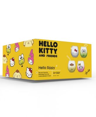 Hello Kitty and Friends Hello Sippy Stemless Drinking Glasses, Set of 4