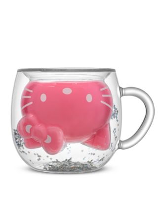Hello Kitty 50th Anniversary Limited Edition 3D Double Wall Glass Mug