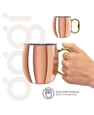 Set of 2 20oz Copper Plated Stainless Steel Moscow Mule Mugs