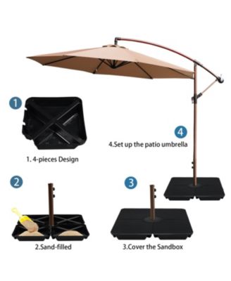 Offset Patio Umbrella 10' Cantilever Hanging Market Umbrella