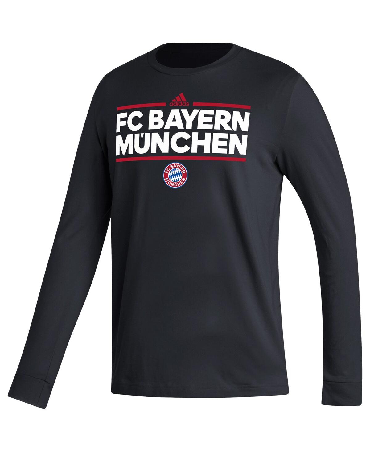 Adidas Men'sBayern Munich Dassler Long Sleeve T-Shirt - Black