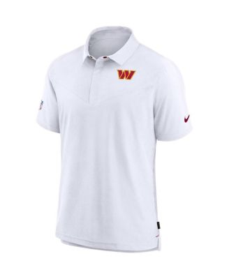 Men's White Washington Commanders Sideline Lockup Performance Polo