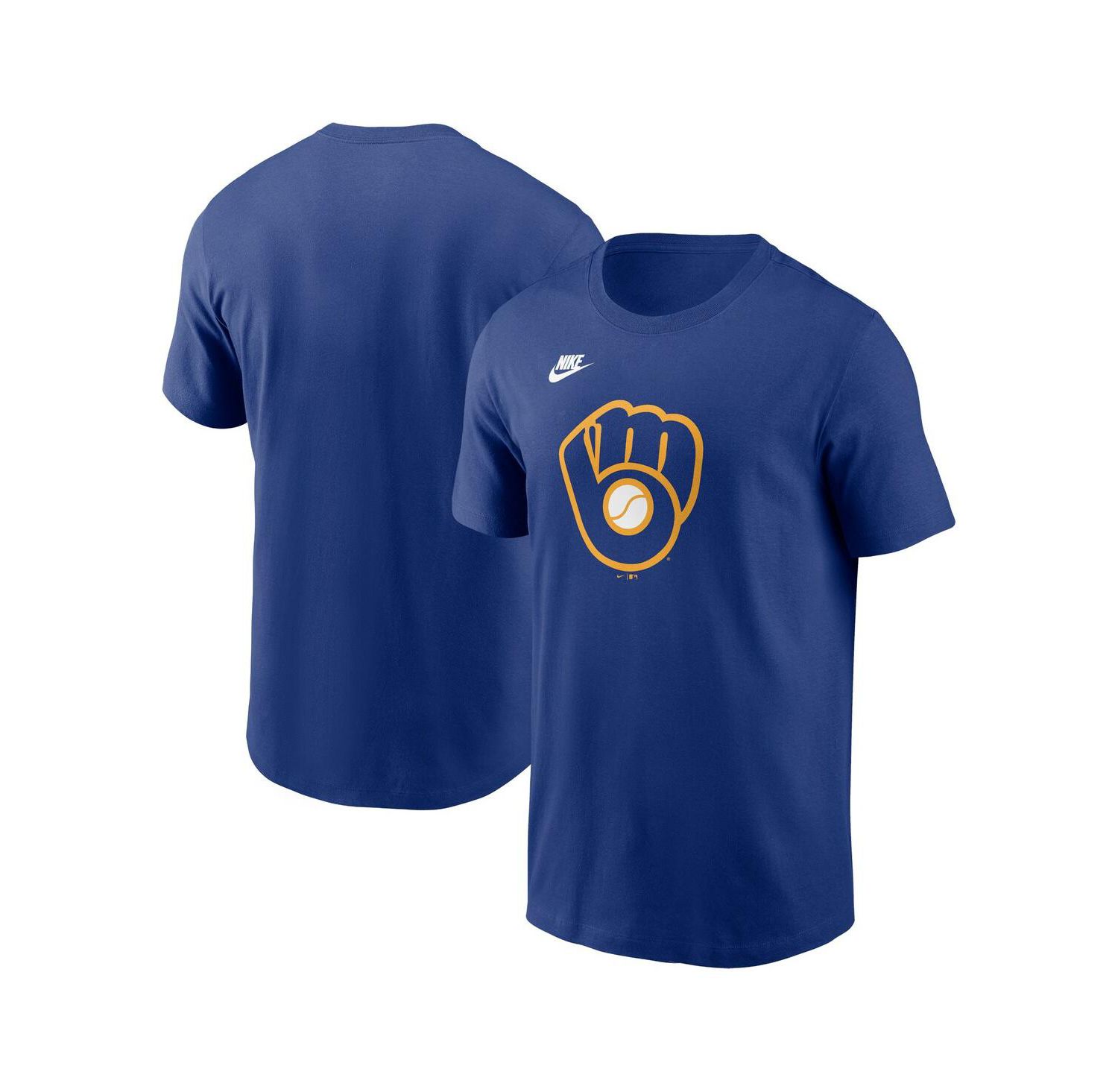 Men's Royal Milwaukee Brewers Cooperstown Collection Team Logo T-Shirt