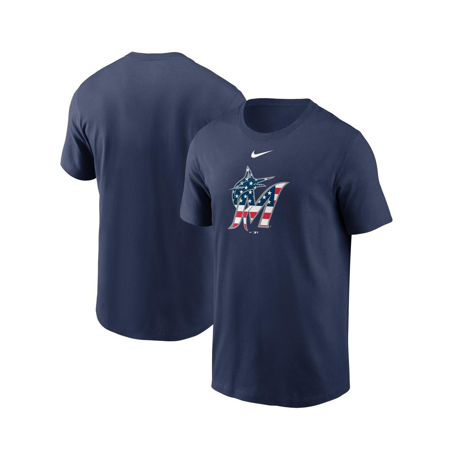 Мужская футболка Nike Navy Miami Marlins Americana — фото 1