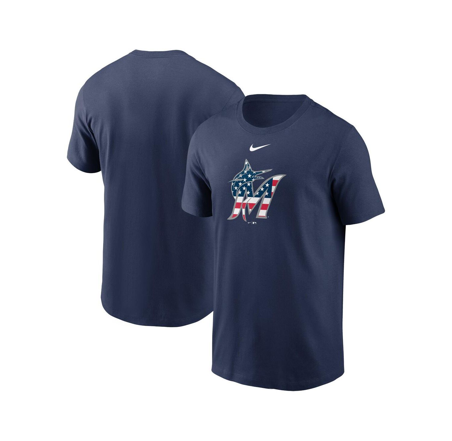 Men's Navy Miami Marlins Americana T-Shirt