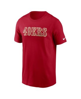 Men's Scarlet San Francisco 49ers Primetime Wordmark Essential T-Shirt