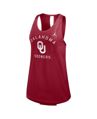 Women's Crimson Oklahoma Sooners Primetime Open Back Tank Top