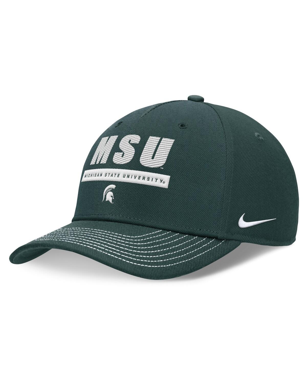 Nike Men's And Women's Green Michigan State Spartans 2024 Sideline Adjustable Hat In Green