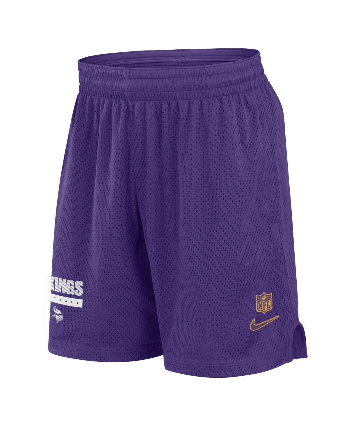 Nike Men'sMinnesota Vikings 2024 Sideline Performance Mesh Shorts - Purple, White