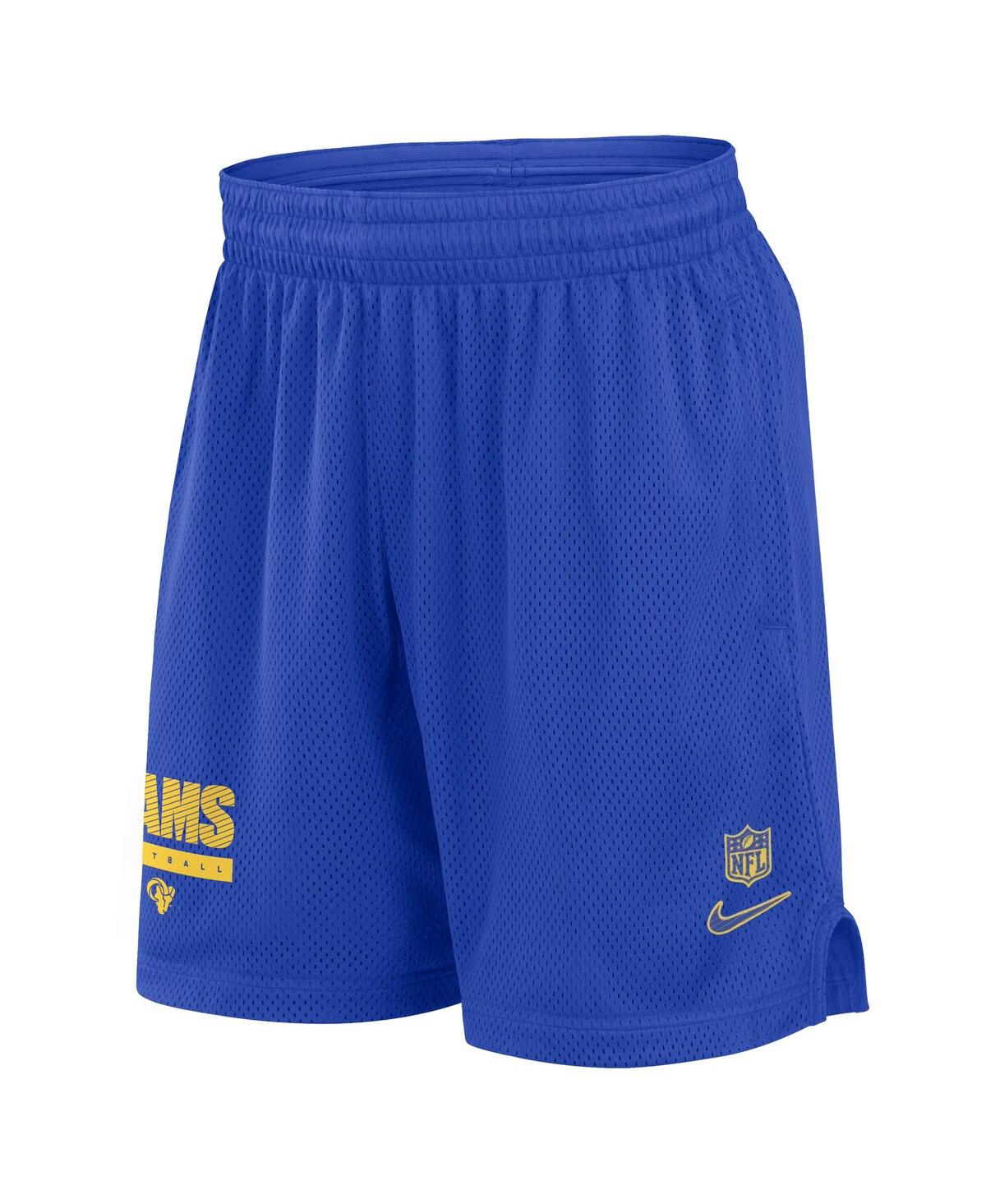 Nike Men'sLos Angeles Rams 2024 Sideline Performance Mesh Shorts - Royal, Gold